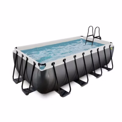 Piscine EXIT Black Leather 400x200x100cm avec pompe filtrante noir