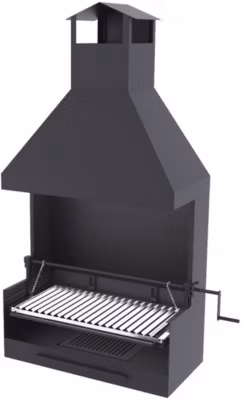 Barbecue argentin bois et charbon FM BVE-82 80cm grille suspendue à manivelle