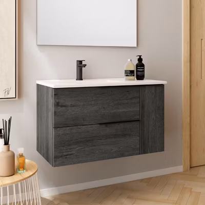 Ensemble Meuble vasque Black Capri 120cm Ebony