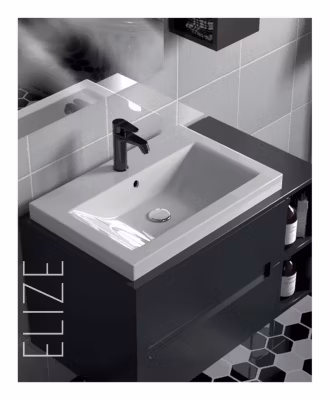 Lavabo à poser en céramique Blanc Carrée – ELISE 65 CM – LPP