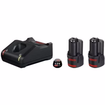 Pack de 2 batteries GBA 12V 2.0Ah et un chargeur GAL 12V-40 en boite carton – BOSCH PROFESSIONAL – 1600A019R8