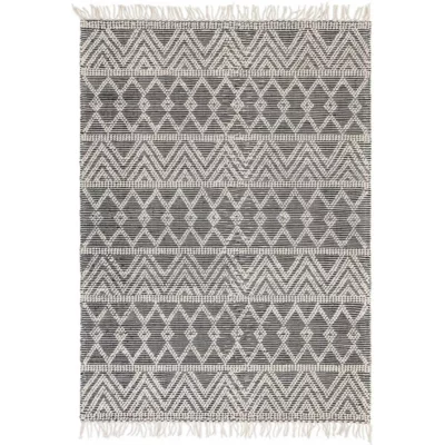 Tapis salon et chambre à franges pure laine SAGRA 160×230 cm