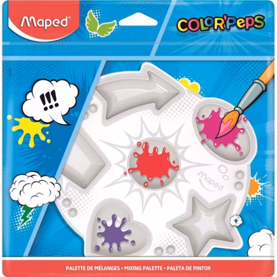 Palette de peinture – Plastique – 6 compartiments – Ronde – Maped