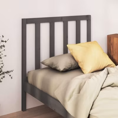 vidaXL Tête de lit Gris 96x4x100 cm Bois massif de pin 817722