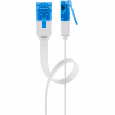 Câble RJ45 Cat6a plat blanc 7 m GOOBAY