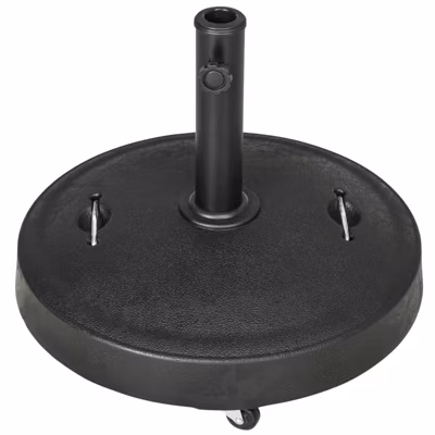 Base de Parasol Mobile, 23,5 kg, avec Roulettes, pour 38 48mm, Noir