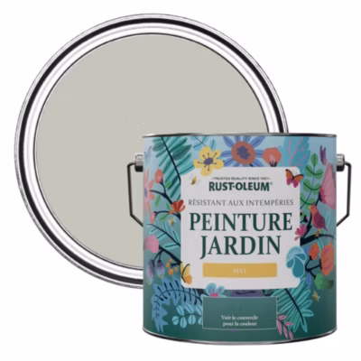 Peinture Grise pour Jardin et terrasse, Finition Mate – RUST-OLEUM – Brume 2,5 L