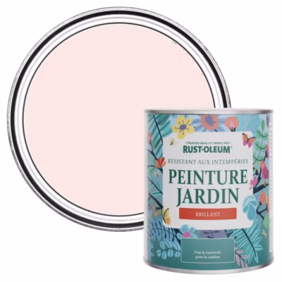 Peinture Rose pour Jardin et terrasse, Finition Brillante – RUST-OLEUM – Vanille fraise 750ml