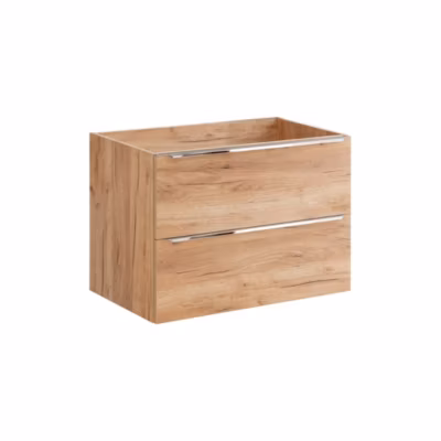 Meuble sous vasque NALYA 80 cm  Chene clair  Rangement suspendu au design naturel