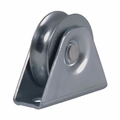Roue à rainure ronde de 60 mm dans un support fixe