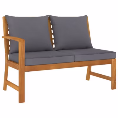 Banc de jardin – vidaXL – 114,5 cm – gris foncé – bois d&rsquo;acacia