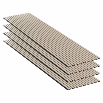 Lot 4 pièces – Panneau Acoustique – Chêne – Feutrine Noir – 240x60x1.1cm