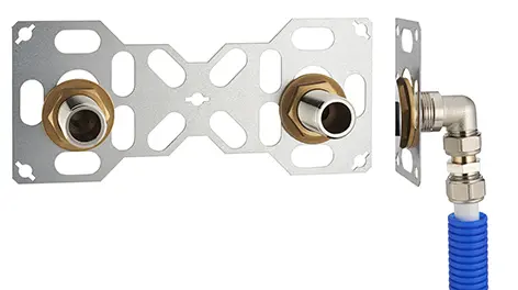 Platine FIXSYSTEM Double – Douche/Baignoire – Multicouche à Compression – Ø16 – M3/4'