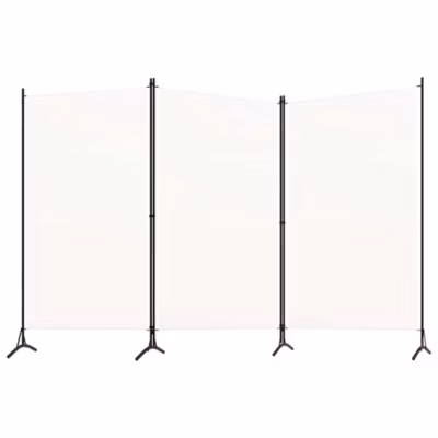 Cloison de séparation 3 panneaux Blanc 260×180 cm Tissu vidaXL