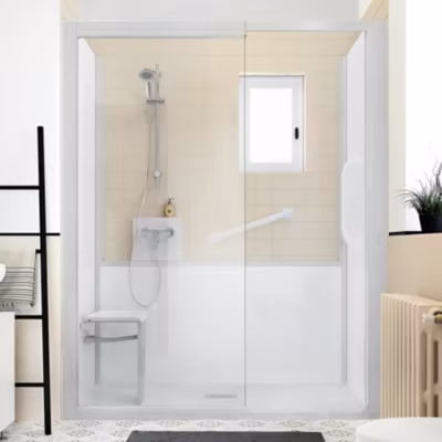 Cabine de douche Kinedo Kinemagic Sérénité 170×70 niche basse solo transparent thermostatique
