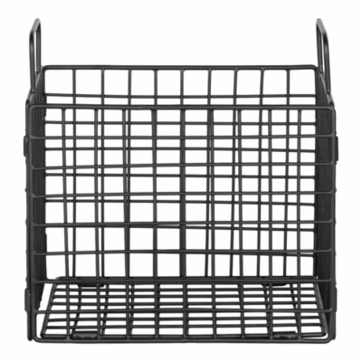 Panier en Fil Métallique Mora Noir 25x20x25 cm – Élégance et Praticité