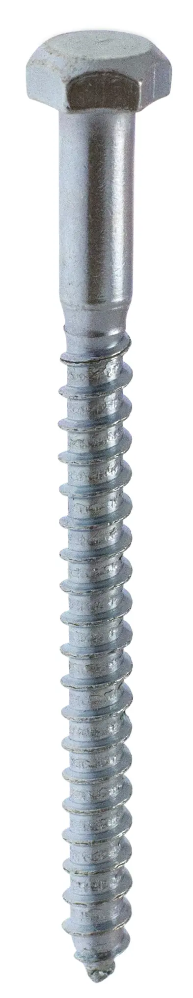 Tirefond Tête héxagonale Acier zingué 8×70 Blister de 5