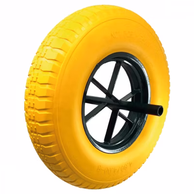 Roue increvable pour brouette 38 x 9 cm – Axe 20 mm – Linxor