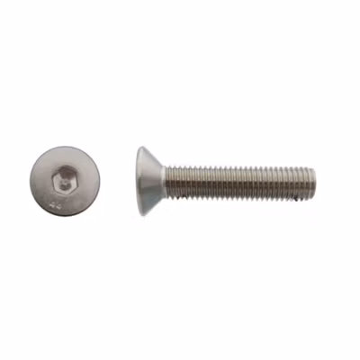 100 Vis Métaux Tête Fraisée 6 Pans Creux FHC 10 x 35 mm – DIN 7991 – Inox A4 – D-Work