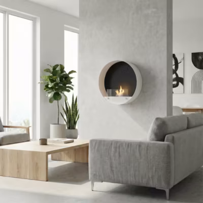 Cheminée éthanol Hublo – Coloris Blanc